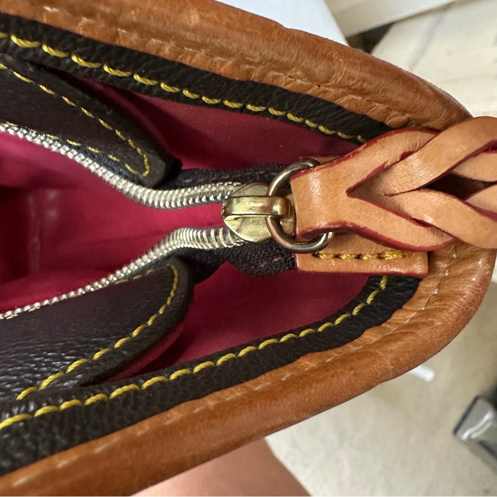 Dooney & Bourke • Brown Leather Tote Bag - Picture 10 of 14